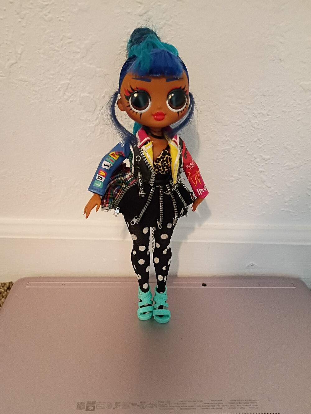 LOL Surprise OMG Fierce Doll with Blue Hair and Fashionable Outfit